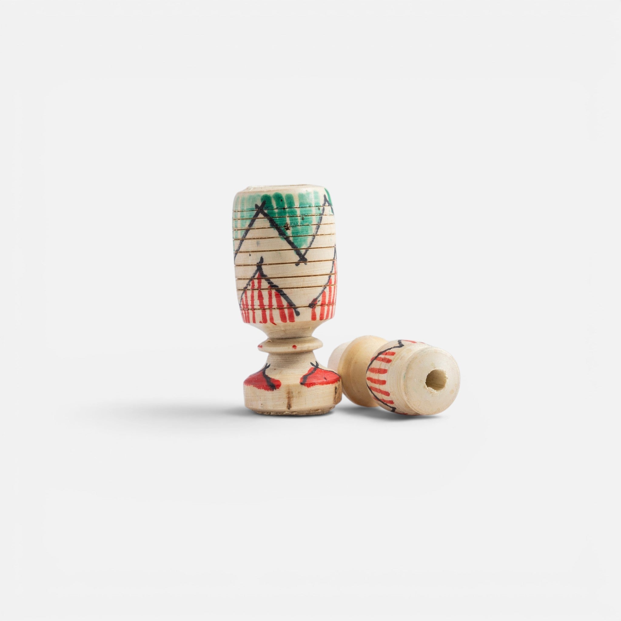 Moroccan Hand Wooden Kohl Holder 