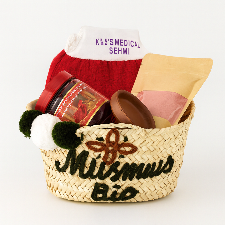 Aker Fassi Moroccan Hammam Set – Herbal Mask, Black Soap, Kessa & Aker Powder image 0
