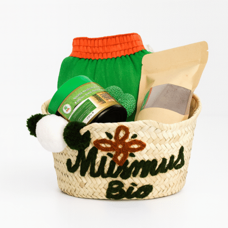 Moroccan Herbal Hammam Set – Herbal Mask, Herbal Black Soap, Kessa & Face Scrubber