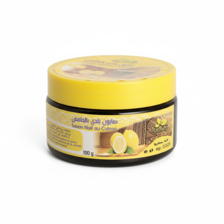 Moroccan Black Soap with Lemon – Refreshing & Purifying Beldi Cleanser