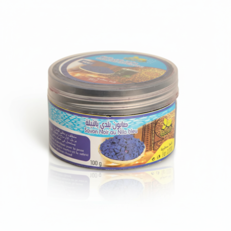 Moroccan Black Soap with Blue Nila – Brightening Beldi Hammam Cleanser